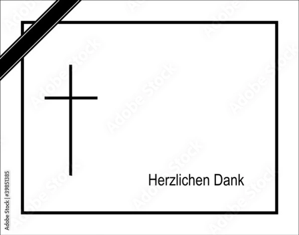 Obraz Trauerdanksagungskarte
