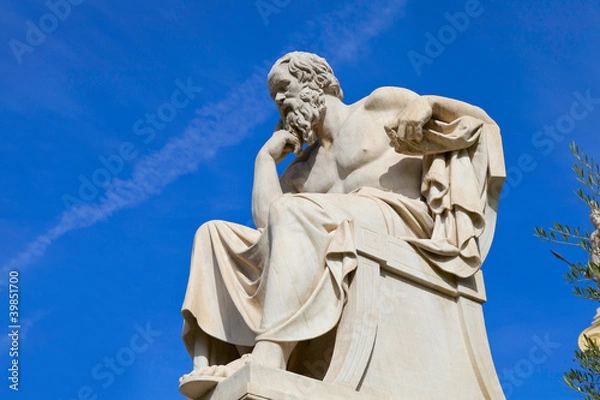 Obraz statue of Socrates from the Academy of Athens,Greece