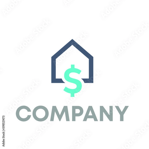 Obraz Home dollar logo 