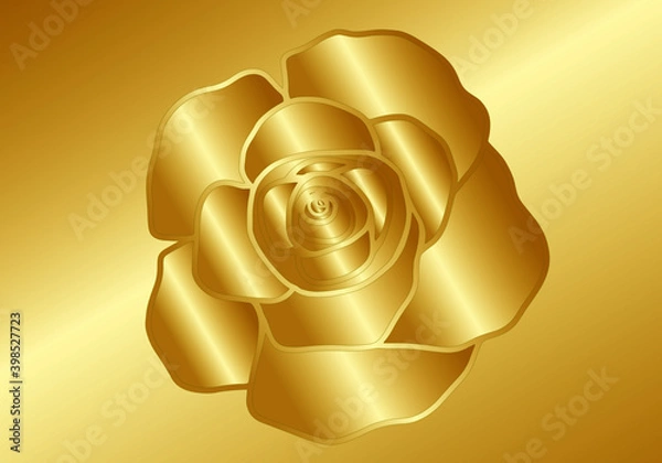 Obraz ゴールドグラデーションのバラの花背景