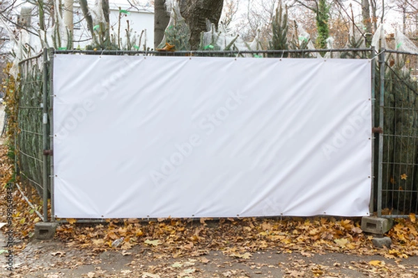 Obraz Bauzaunb mit Platz für Bannerwerbung