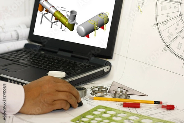 Obraz Drafting engineering works