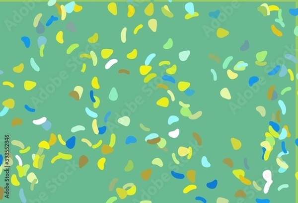 Fototapeta Light Blue, Yellow vector texture with random forms.
