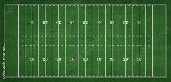 Obraz Top view of American Football field