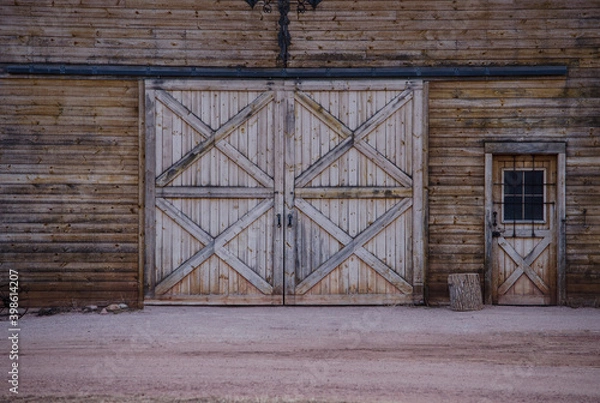 Fototapeta Large Sliding Barn Door