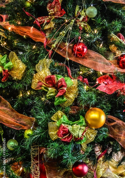 Fototapeta Decorated Christmas Tree
