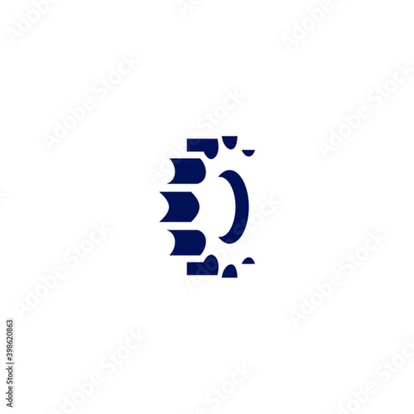 Obraz simple unique gear logo from angle