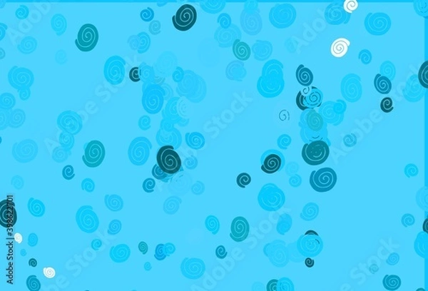 Obraz Light BLUE vector background with liquid shapes.