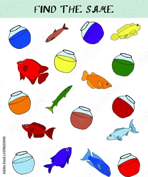 Obraz preschool education is the development of the game tropical fish