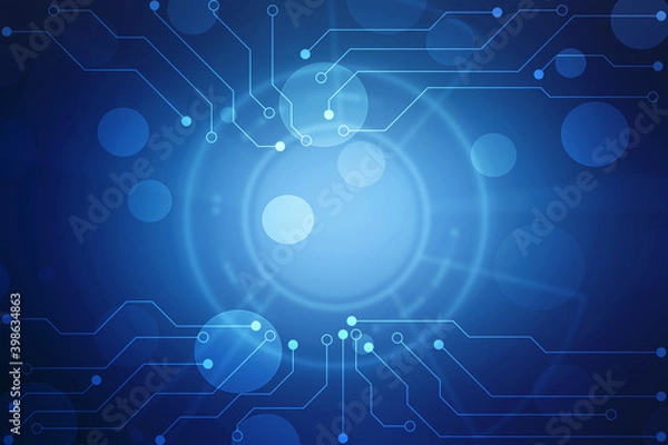 Fototapeta Abstract futuristic circuit board Illustration high computer technology background. Hi-tech digital technology concept.Circuit board pattern for technology background