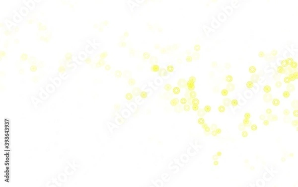Fototapeta Light Yellow vector layout with circle shapes.