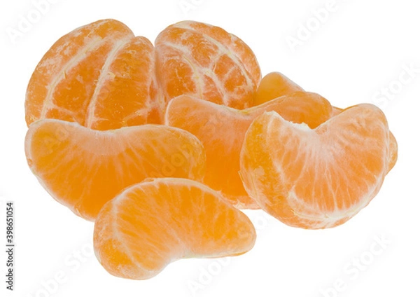 Fototapeta Orange, tangerine isolated on white background close-up.