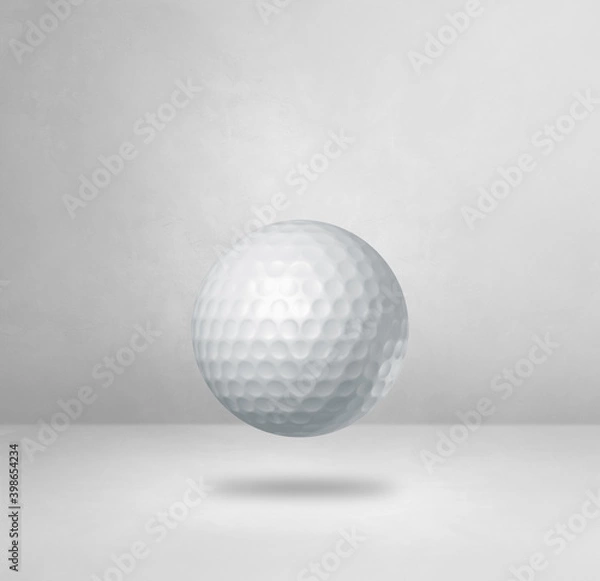 Obraz White golf ball on a blank studio background