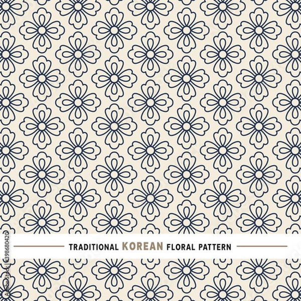 Obraz Traditional Korean floral pattern