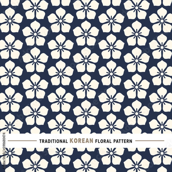 Obraz Traditional Korean floral pattern