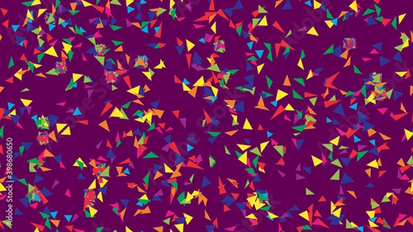 Fototapeta Kids geometric shapes seamless vector pattern. Triangles background. Geometric shapes backdrop for fabric,