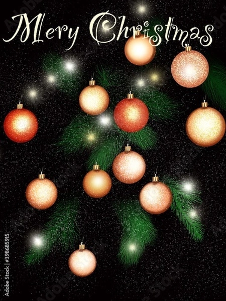 Obraz christmas background with baubles