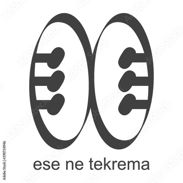 Obraz vector icon with african adinkra symbol Ese Ne Tekrema