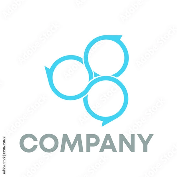 Fototapeta three chat logo