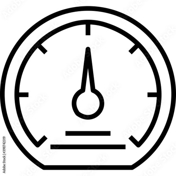 Obraz Cruise control icon in line vector 