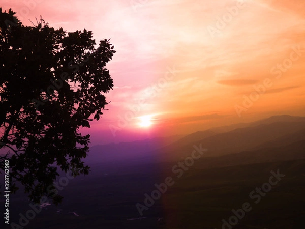 Obraz sunset over the lake