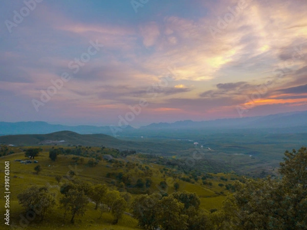 Obraz sunset in the mountains