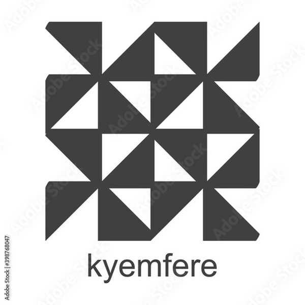 Obraz vector icon with african adinkra symbol Kyemfere