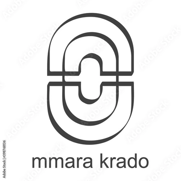 Fototapeta vector icon with african adinkra symbol Mmara Krado