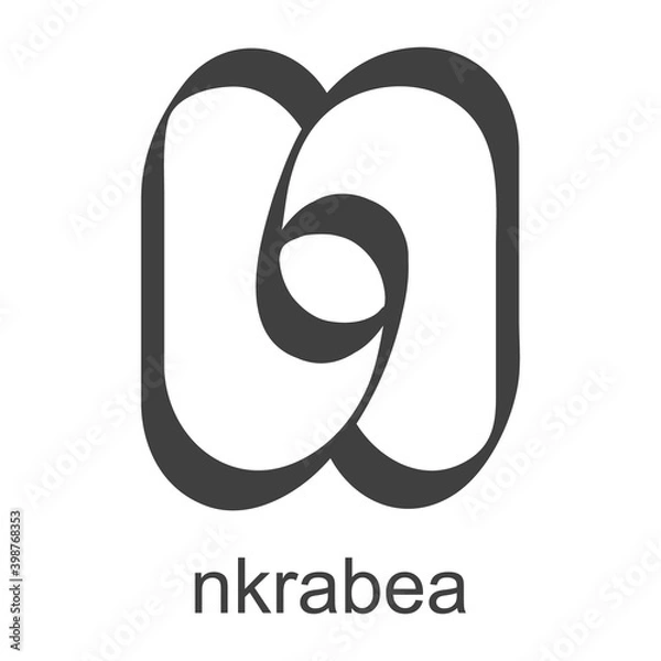Obraz vector icon with african adinkra symbol Nkrabea