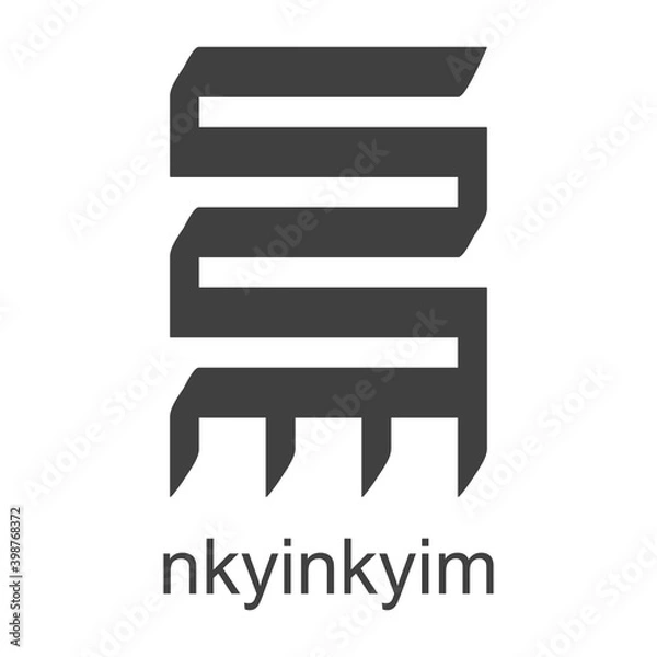 Obraz vector icon with african adinkra symbol Nkyinkyim