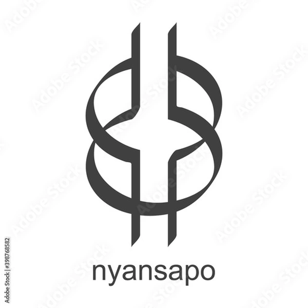 Obraz vector icon with african adinkra symbol Nyansapo
