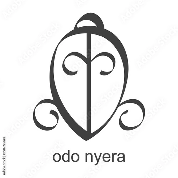 Obraz vector icon with african adinkra symbol Odo Nnyew Fie Kwan