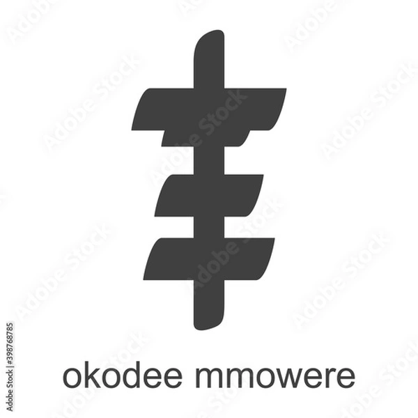 Fototapeta Vector icon with african adinkra symbol Okodee Mmowere