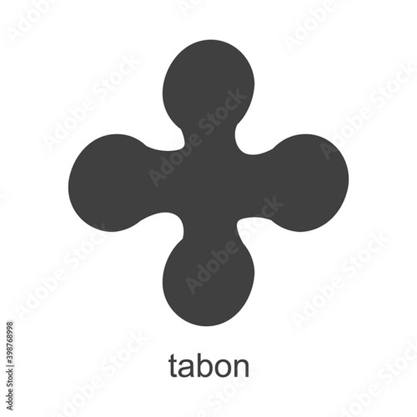 Fototapeta Vector icon with african adinkra symbol Tabono