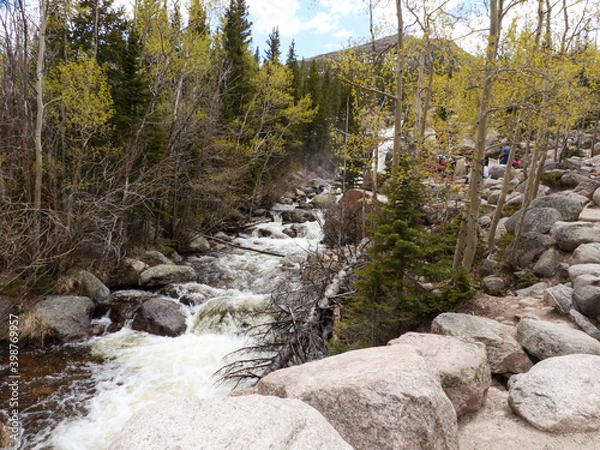 Obraz A Winter Day Hike Through The Mountains 