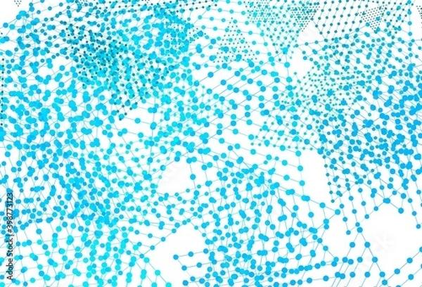 Fototapeta Light BLUE vector background with polygonal style with circles.