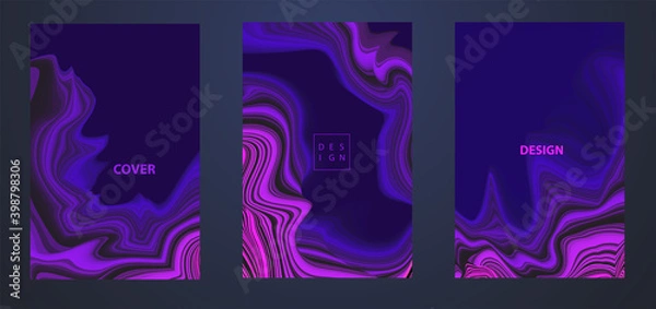 Fototapeta Vector Modern abstract design background Flow motion
