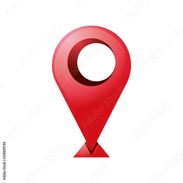 Fototapeta travel gps navigation destination pointer icon image white background