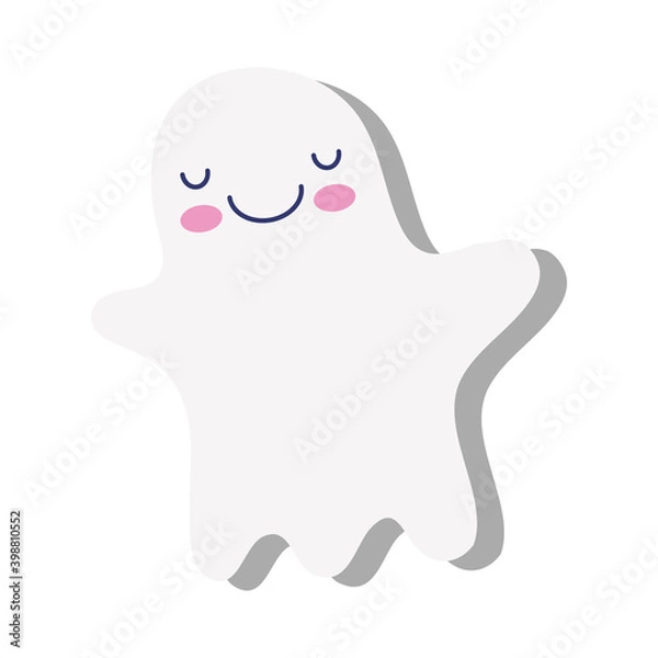 Fototapeta halloween ghost flat style icon