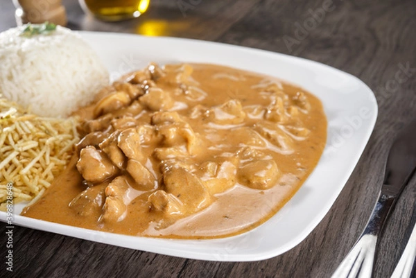 Fototapeta Close Strogonoff com carne
