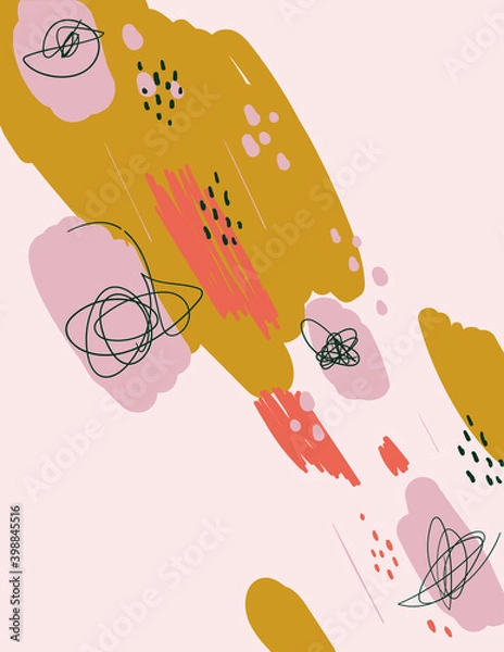 Fototapeta Abstraction vector print with foliage.