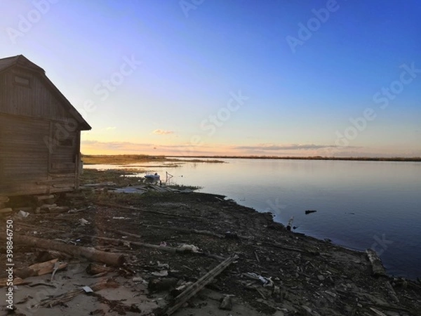 Obraz sunset over the lake