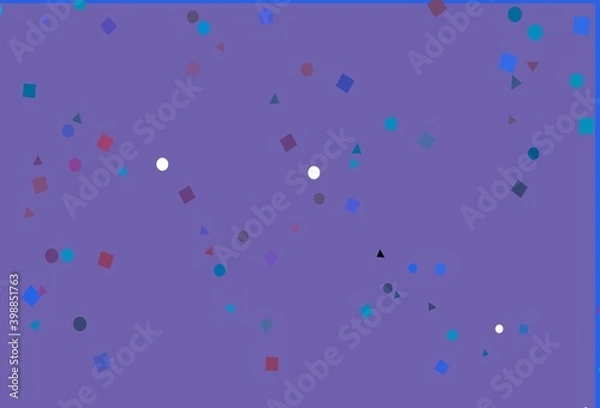 Fototapeta Light Blue, Red vector pattern in polygonal style with circles.