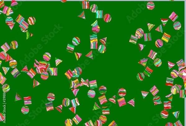 Fototapeta Light Multicolor, Rainbow vector background with triangles, circles, cubes.