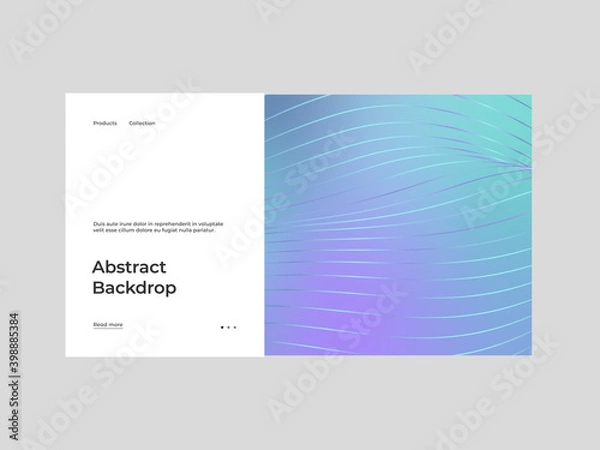 Obraz Homepage design. Abstract background illustration. Linear, striped gradient backdrop. Colorful creative stylish texture. Eps10 vector.