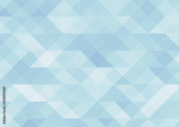 Obraz ランダム配色の三角形背景　水色