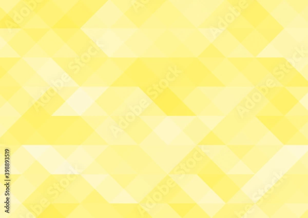 Fototapeta ランダム配色の三角形背景　黄色