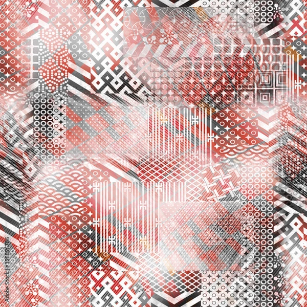 Fototapeta checks pattern on fabric texture