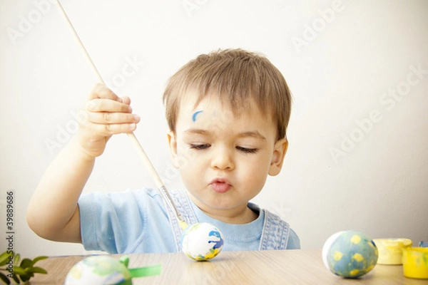 Obraz Malowanie jajek