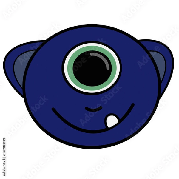Obraz Cartoon illustration of a cyclops